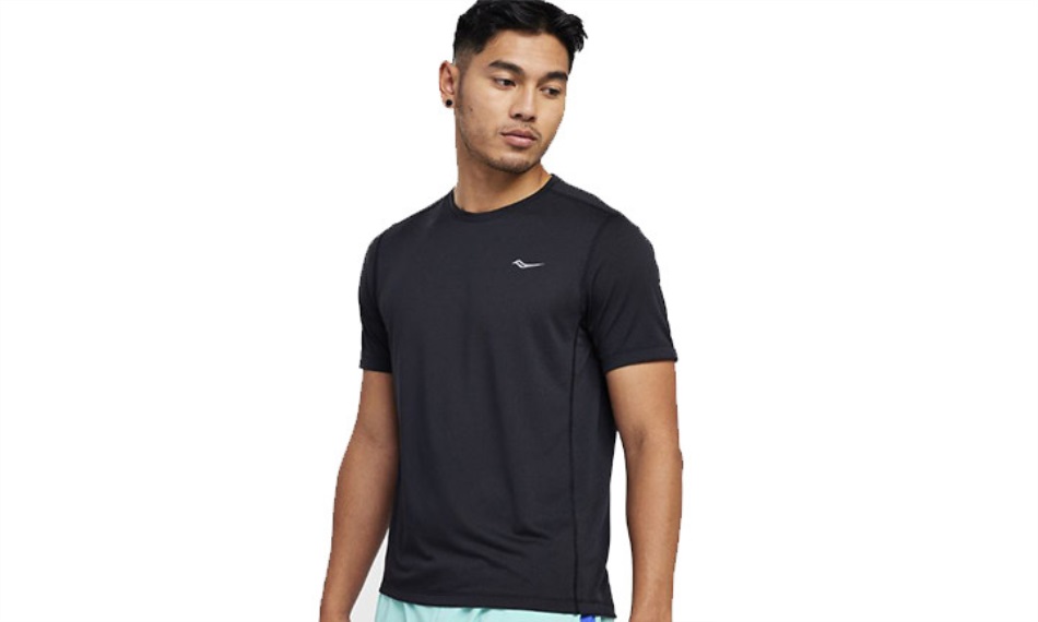 Saucony Men's Stopwatch Short Sleeve Black